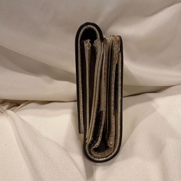 Kate Spade New York Gold Leather Small Bifold Wallet with Coin Purse ♠️ - Picture 4 of 9